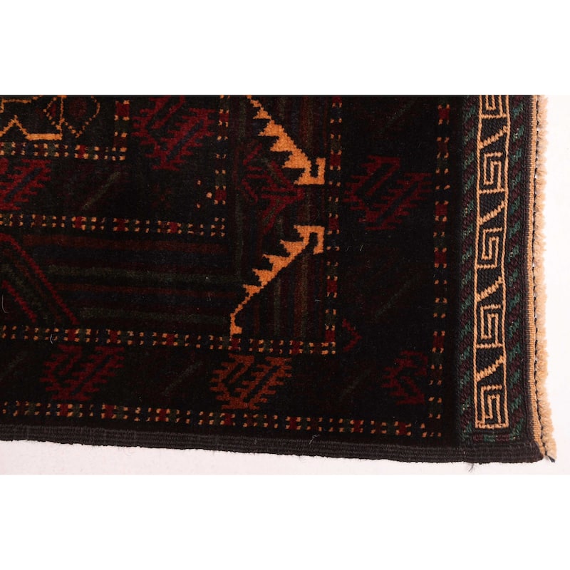 ECARPETGALLERY Hand-knotted Teimani Black, Brown Wool Rug - 3'7 x 6'3