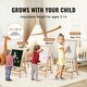 preview thumbnail 6 of 9, 2-in-1 Natural Wooden Double-Sided Wooden Magnetic Whiteboard Chalkboard Art Easel - 19.29”L x 17.12”W x 39.37”H