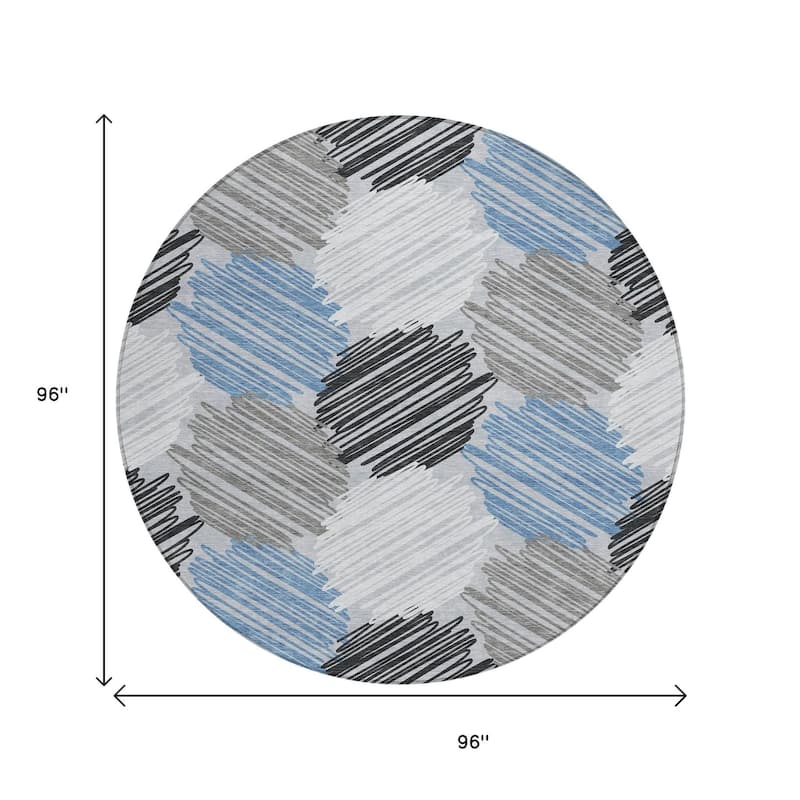 HomeRoots Geometric Transitional Rectangle Outdoor Rug