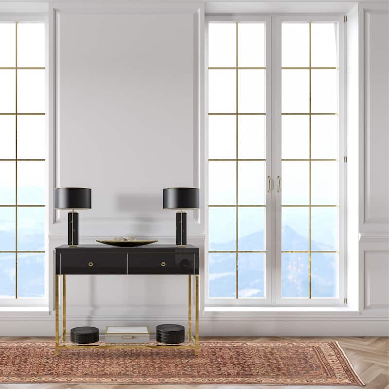 ECARPETGALLERY Hand-knotted Antalya Vintage Dark Brown Wool Rug - 3'9 x 11'0