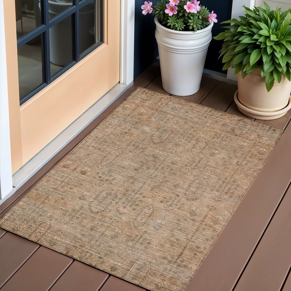 HomeRoots Southwestern Transitional Rectangle Outdoor Rug