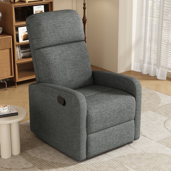 slide 2 of 19, Modern Recliner Manual Recliner Home Theater Manual Recliner Chair with Adjustable Backrest for Living Room Charcoal