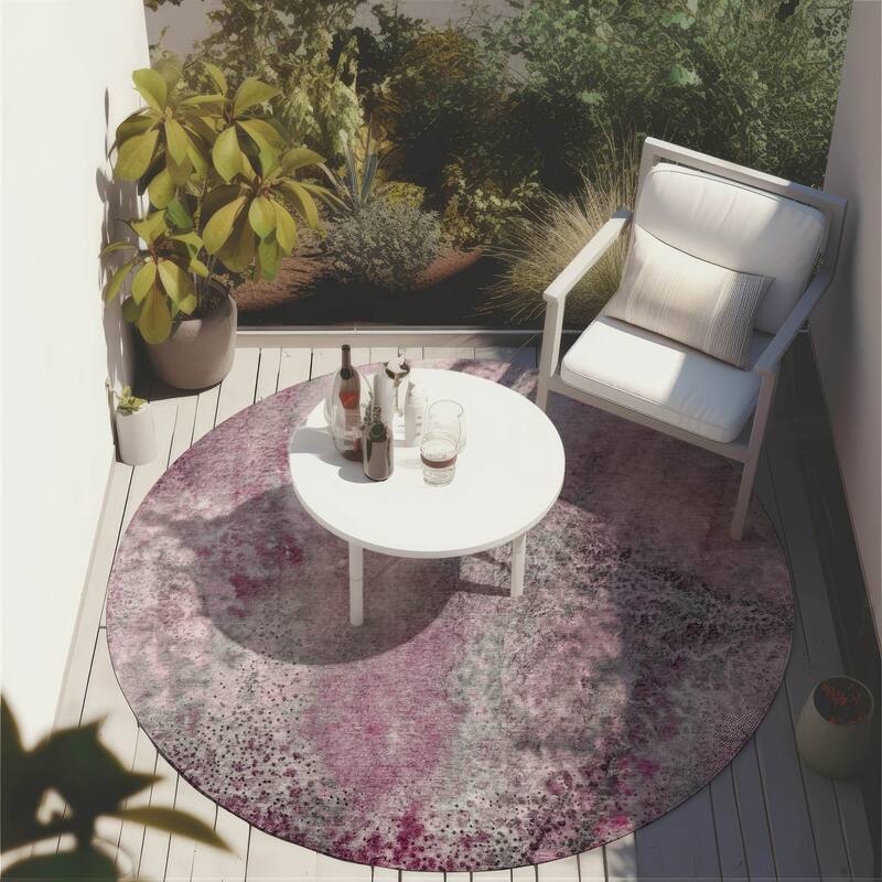 Gaz Artistic Abstract Weather Resistant Current & Stylish Outdoor Rug