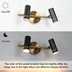 preview thumbnail 12 of 12, Black Gold 2/3-Light Modern Bathroom LED Vanity Light with Cylinder Shades