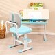 preview thumbnail 2 of 8, Gymax Kid's Study Desk & Chair Set Height Adjustable with Tilt Desktop