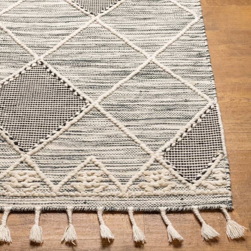 Maaxi Handmade Farmhouse Trellis Wool Area Rug
