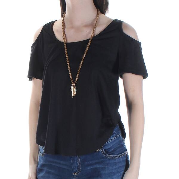 Shop Belle Du Jour Womens Black Cut Out Detach Necklace Short