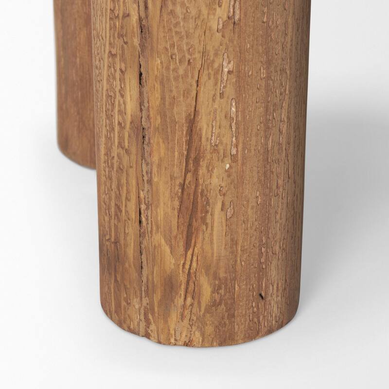 Takota Natural Wood w/ Round Black Oak Top Side Table - 23.5L x 23.5W x 18.0H