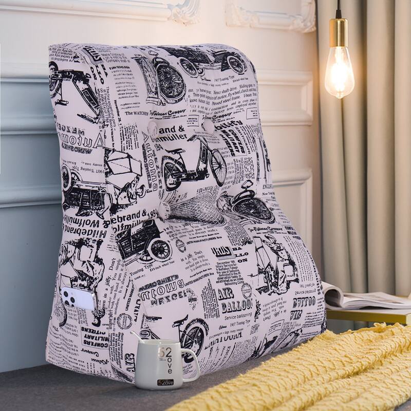 Large Bed Rest Contour Wedge Pillow Reading Back Support Cushion