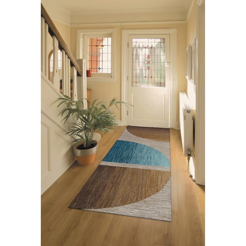 Liora Manne Chalet Geo Indoor Area Rug - 2' x 7'6" - Teal