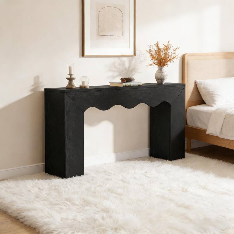 Wavy Edge Style Sofa Table, Console Table, Entryway Table