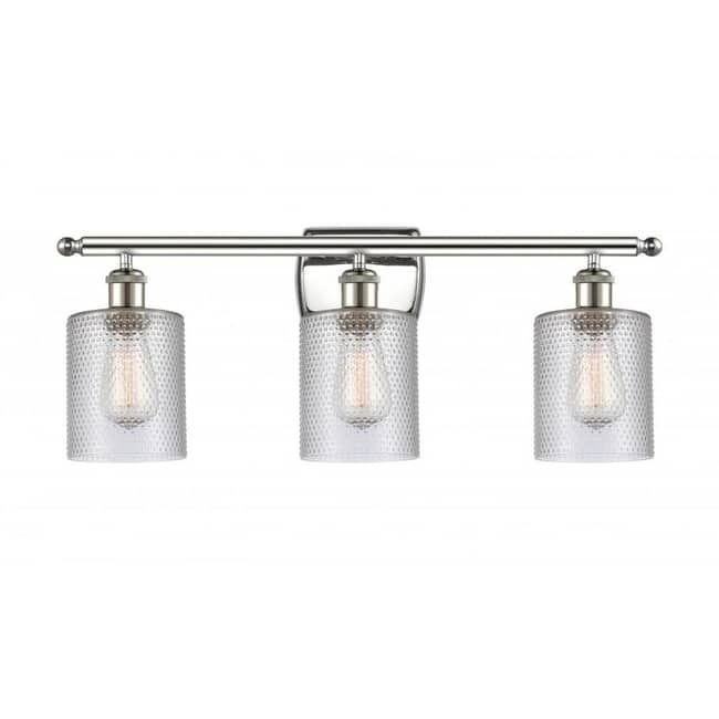 Innovations Lighting Cobbleskill 3 Light 26" Wide Bathroom Vanity - Polished Nickel / Clear