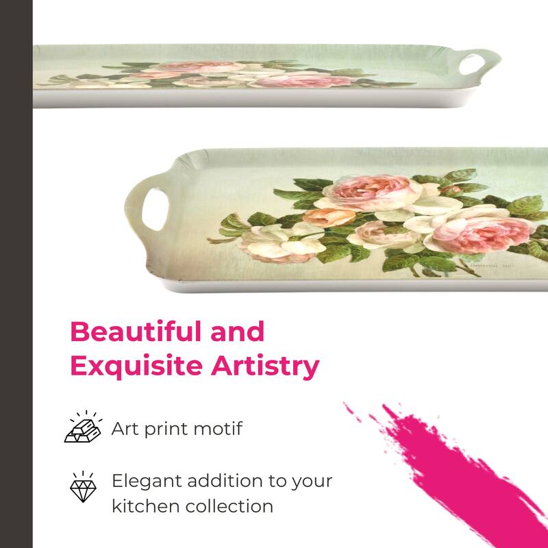 Pimpernel Antique Roses Tray, Set of 2