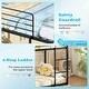 preview thumbnail 4 of 4, House-Shaped Metal Bunk Bed Frame with Safety Guardrail & Roof
