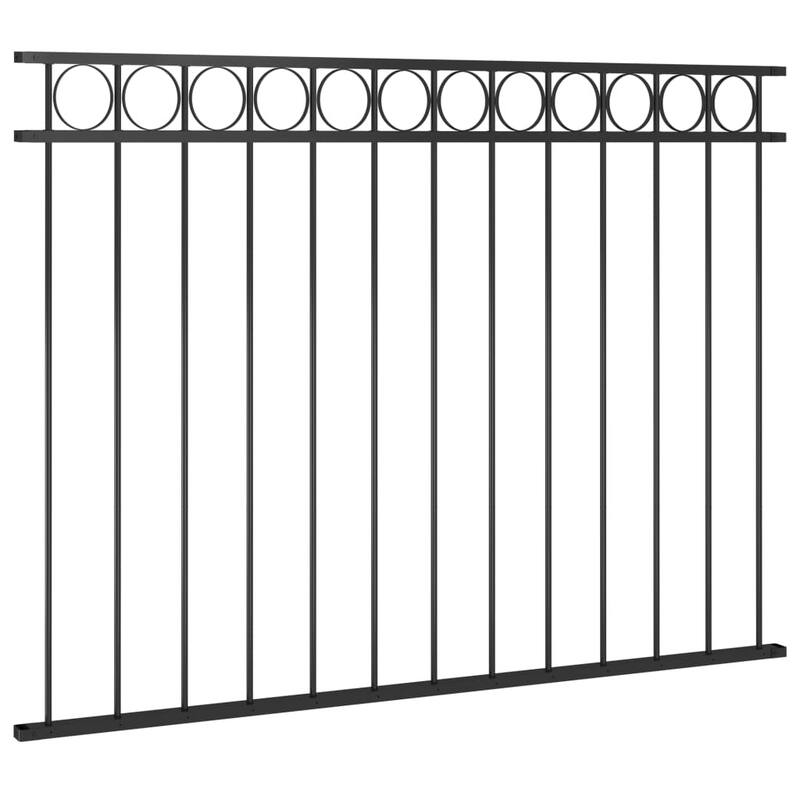 vidaXL Fence Panel Steel Black