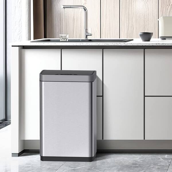 Automatic Touchless Trash Can, 15 Gallon Motion Sensor Trash Can