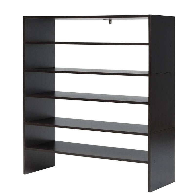 3-Piece Multipurpose MDF Stackable Storage Shoe Rack with 2-Tier Shelves for Hallway or Living Room - 31"x 12"x36" (L x W x H)