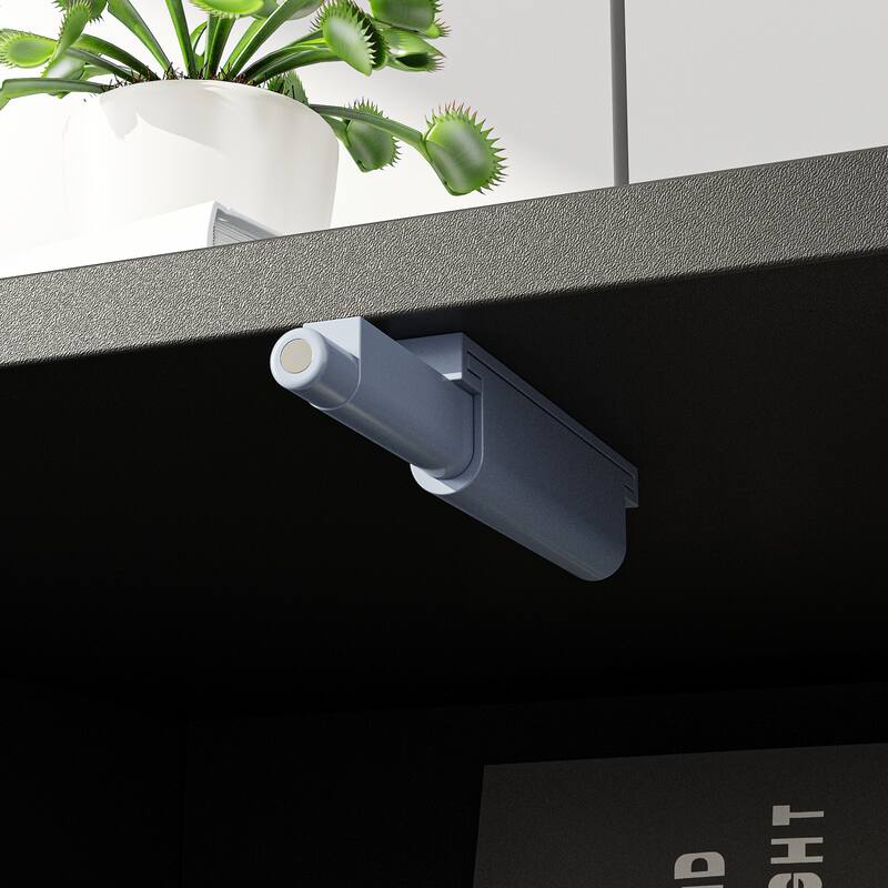 Modern Black TV Stand for 85 Inch TV, Floating Entertainment Center with Drop Down Doors Media Console