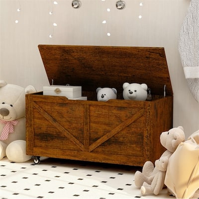 Rustic Wood Storage Chest