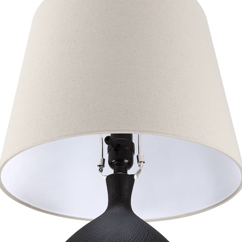 3-Way Ceramic Table Lamp with Hardback Shade - 22 in. H