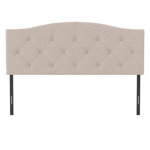 Living Essentials by Hillsdale Provence Upholstered Arch Adjustable Tufted Headboard