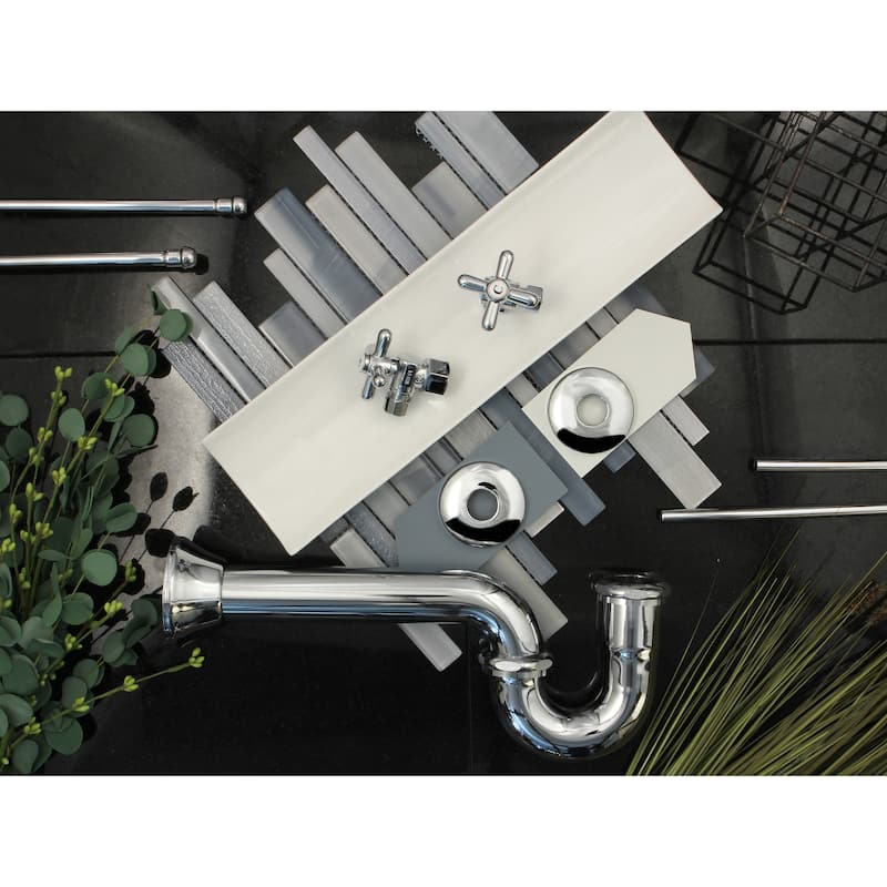 Gourmet Scape Plumbing Supply Kit with 1-1/2" P-Trap - 1/2" IPS Inlet x 3/8" Comp Oulet