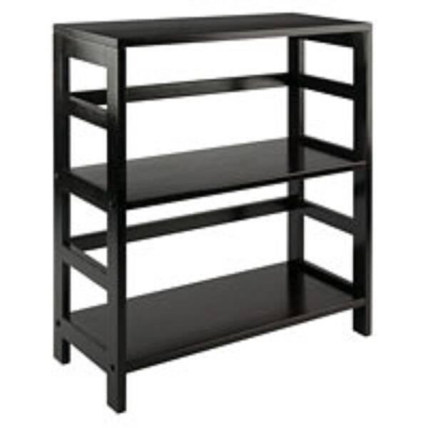 Shop 29 Espresso Black Storage Shelf Or Bookcase With Two Tier Wide On Sale Overstock 30026983