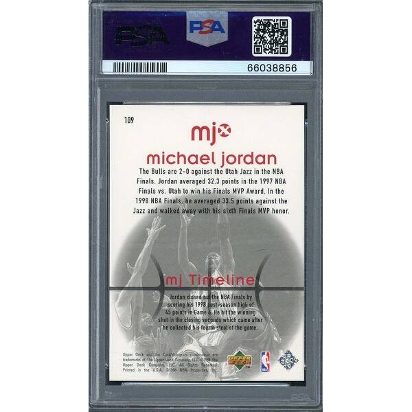 Michael Jordan 1998 Upper Deck MJx Basketball Card #109 Graded PSA 10 -  8'6" x 11'6" - Bed Bath & Beyond - 40997897