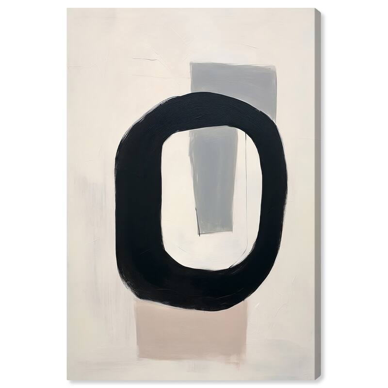 Wynwood Studio Canvas Abstract Portal Numbers Black and Antique White Modern & Contemporary Wall Art Canvas Print - 36 x 24