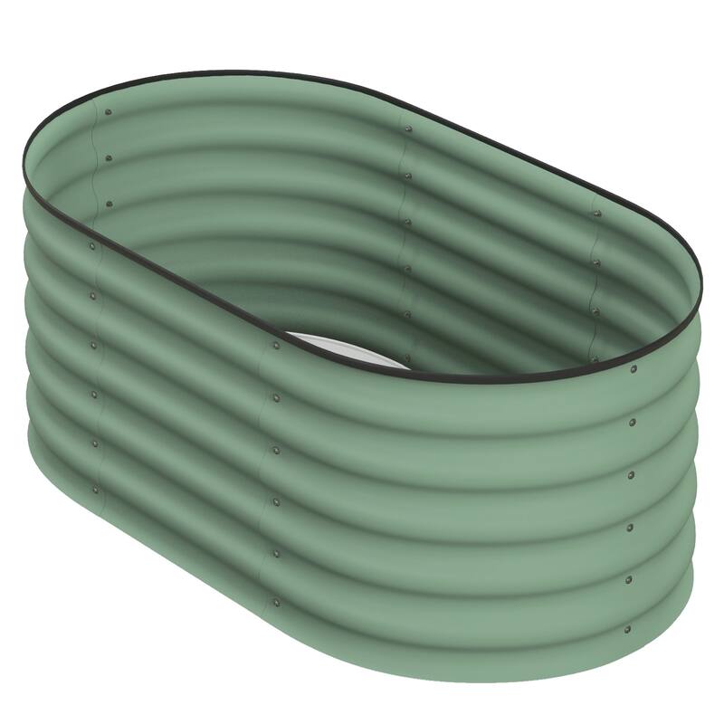 Outdoor Raised Planter Box, with Safety Edge for Vegetable Flower Herb