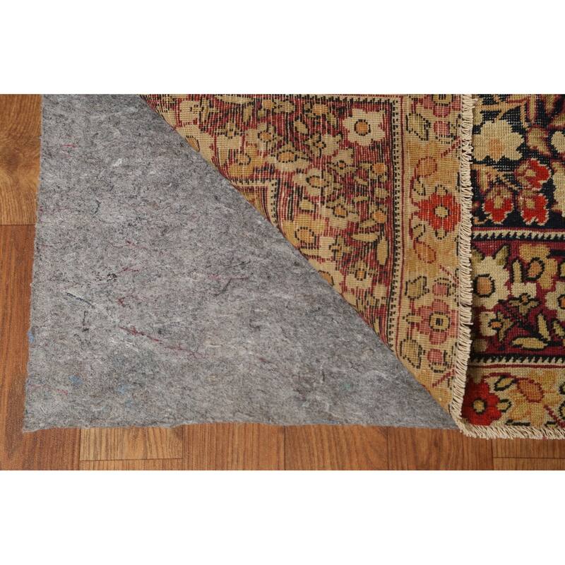 Pre-1900 Antique Kerman Lavar Persian Area Rug Handmade Wool Carpet - 9'2" x 13'5"