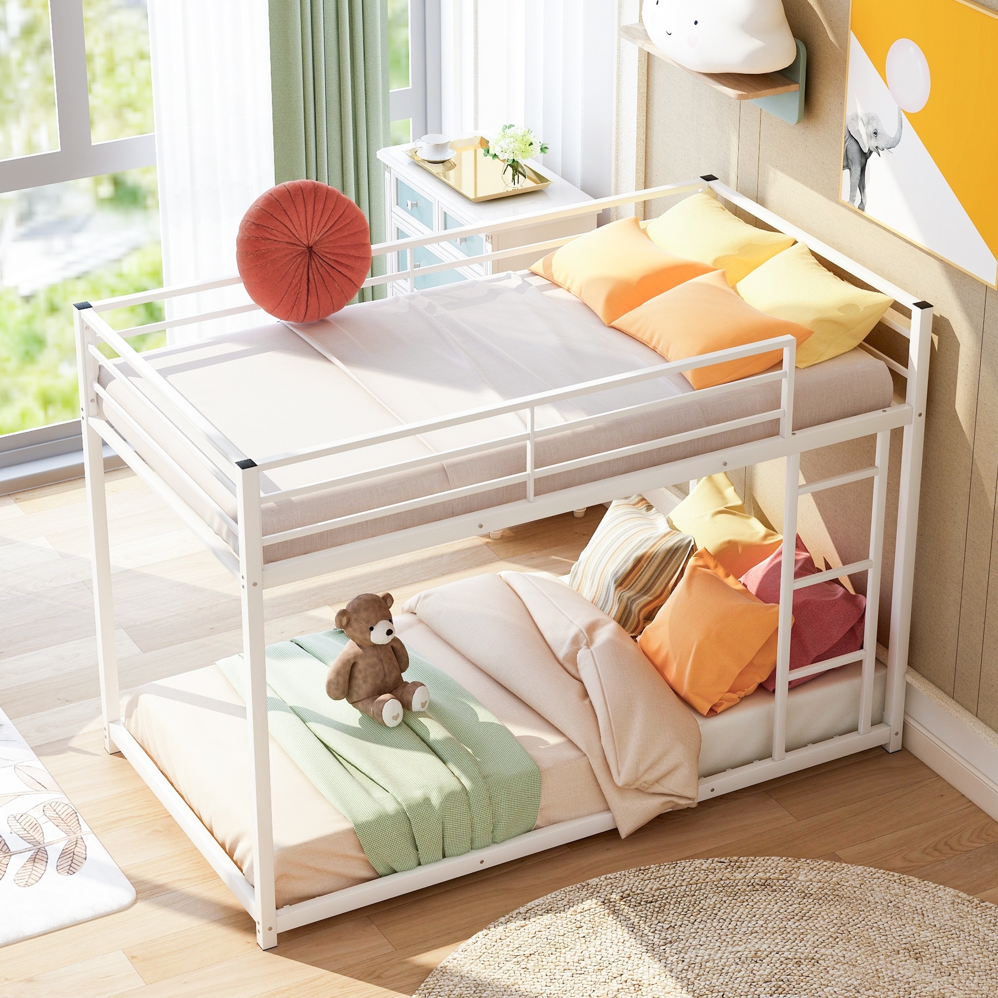 Low profile 2025 bunk beds