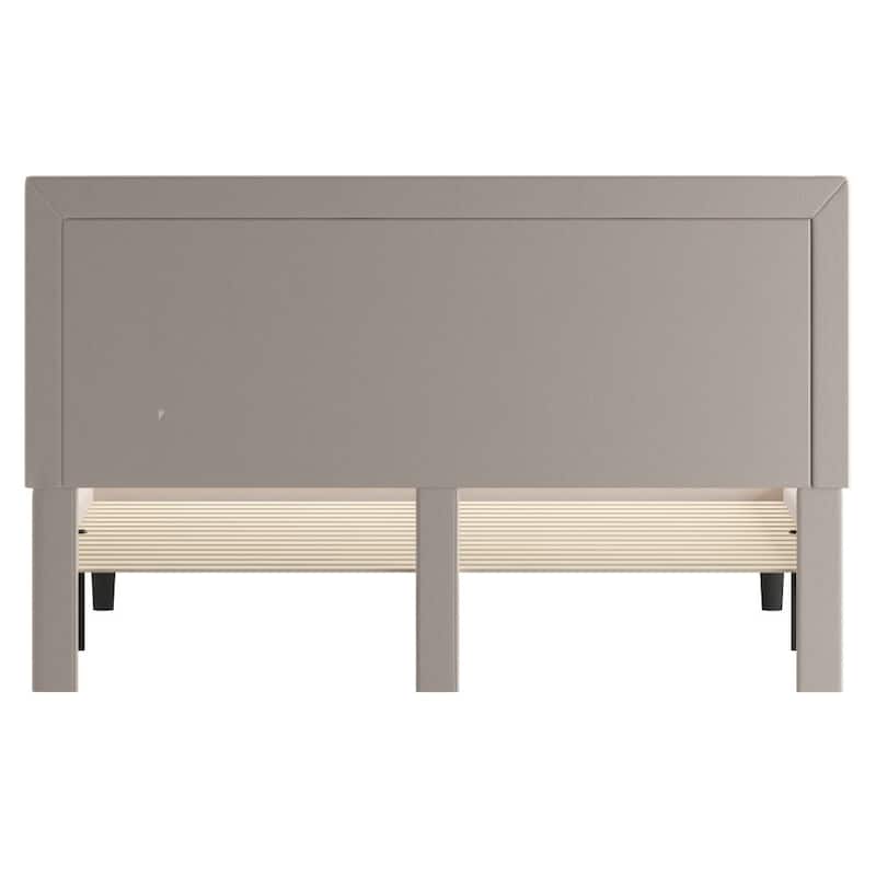 Panel Tufted Upholstered Platform Bed