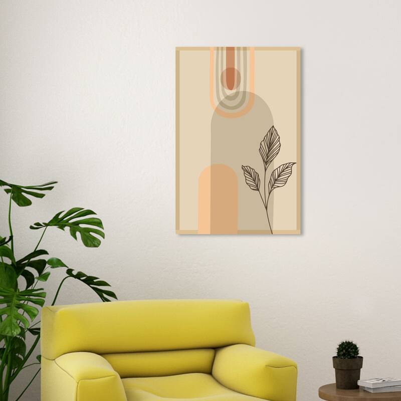Wynwood Studio Canvas Abstract Arc Boho Brown and Beige Bohemian & Eclectic Wall Art Canvas Print - 30 x 20