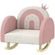 preview thumbnail 8 of 7, Kids Rocking Chair, Princess Crown Toddler Chair, Children's Armchair Rocker with Rainbow Backrest