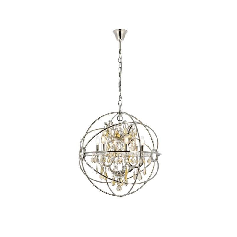 Royce Edge 6-Light Polished Nickel Chandelier