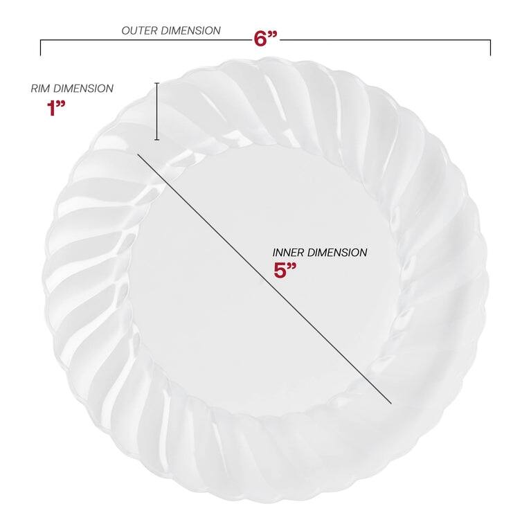 Solid Round Flaired Disposable Plastic Plate Packs - Party Supplies