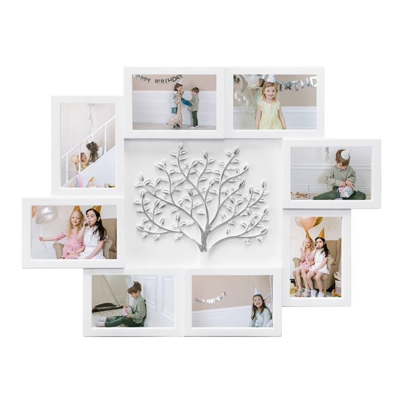 HELLO LAURA 8 Opening 4x6 Picture Frame Collage Family Tree Wall Hanging