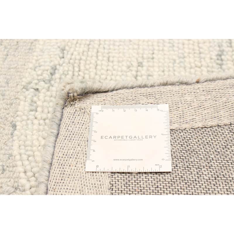 ECARPETGALLERY Hand Tufted Timeless Blue Wool Rug - 5'0 x 8'0
