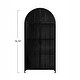 preview thumbnail 4 of 5, Arched Metal Cabinet with 2 Glass Doors and 3 Shelves - 36.0"L x 16.8"W x 76.8"H