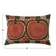 preview thumbnail 3 of 1, Cotton Lumbar Pillow with Botanical Print