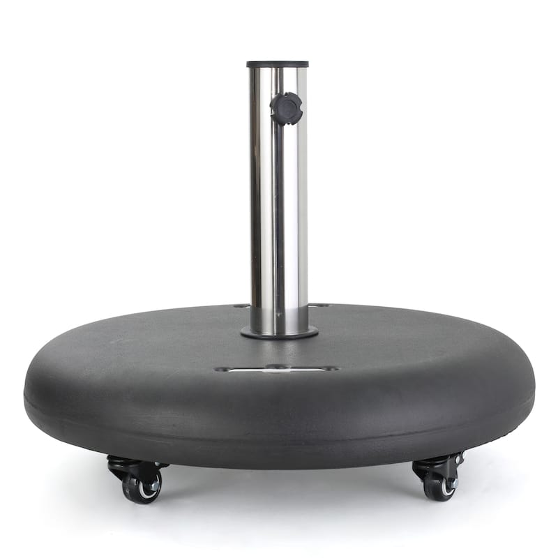 Round Outdoor Umbrella Base with Stainless Steel Finish