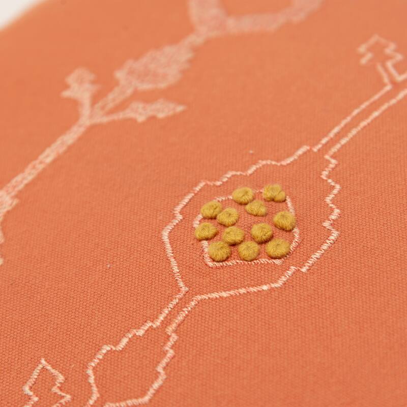 Rizzy Home Transitional Orange Poly Filled Pillow - 20" x 20"