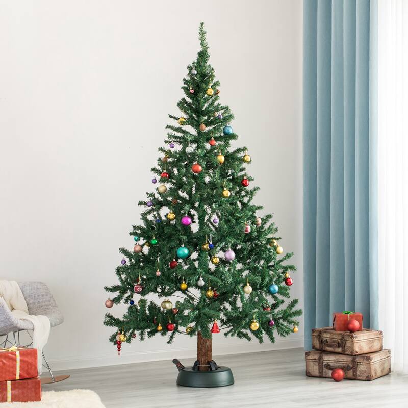 Automatic Plastic Green Foot Pedal Christmas Tree Stand, Large 14.5-inch Dia x 3.5-inch Height