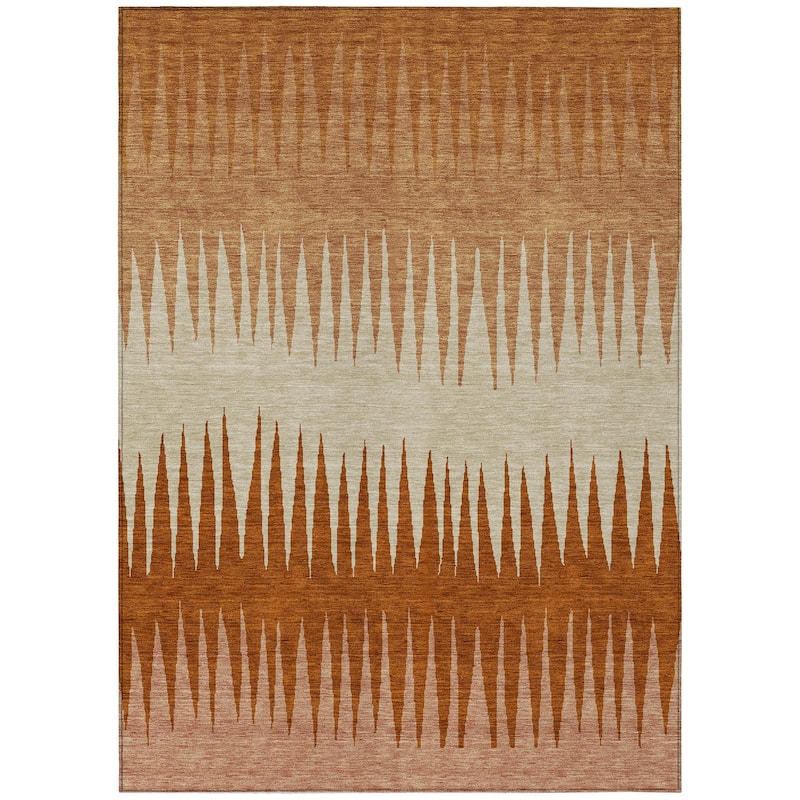 Machine Washable Indoor/ Outdoor Chantille Contemporary Ombre Rug