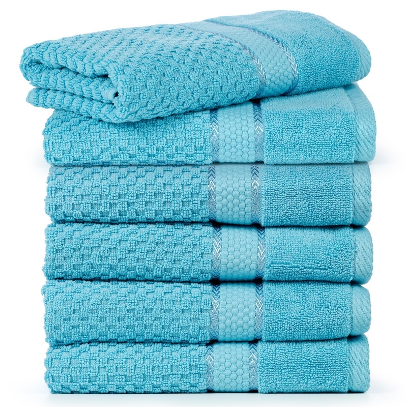 Blue decorative 2025 towels for bathroom