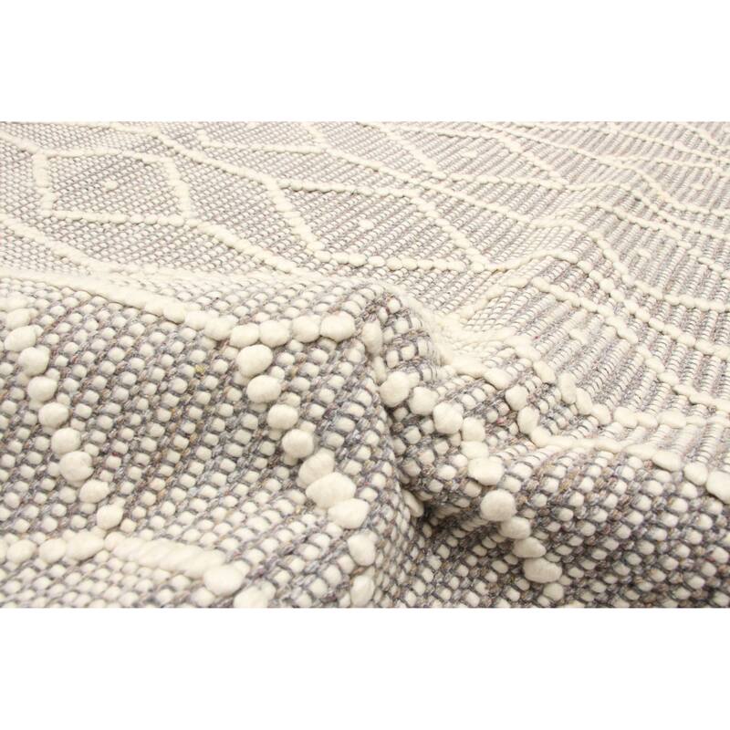 ECARPETGALLERY Braid weave Sienna Taupe Wool Rug - 5'11 x 9'0