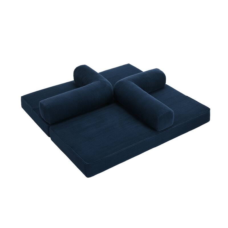 Oversized Corduroy Convertible Floor Sofa Bed Sleeper Couch