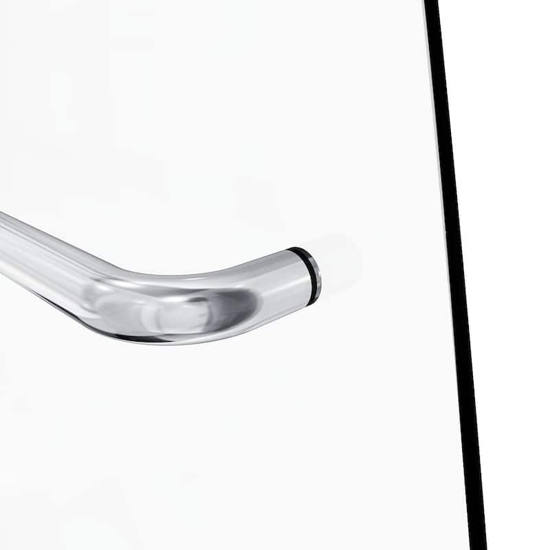 Elegant Shower Doors for Bathtub 48 in. W x 58 in. H Frameless in Chrome Finish Bathtub Hinged Door Excluding Bathtub