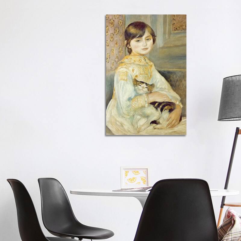 iCanvas "Julie Manet With Cat, 1887" by Pierre-Auguste Renoir Canvas Print - 40x26x1.5
